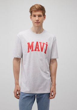 Mavi Logo Bask?l? Gri Tisort  фото 3