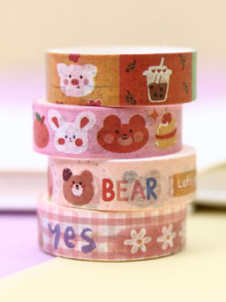 Набор декоративного скотча Cute cartoon Bear, yellow - I likegift фото 7