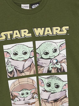 Bisiklet Yaka Star Wars Bask?l? K?sa Kollu Erkek ?ocuk Ti??rt - Waikiki фото 2