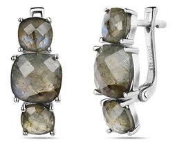 Серьги, лабрадорит, Фавелла