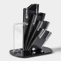 Набор кухонный на подставке Доляна, 5 предметов: ножи 7,5 см, 10,5 см, 12,5 см, 15 см, овощечистка, цвет зелёный  фото 8