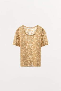 JACQUARD KNIT T-SHIRT - Zara фото 3