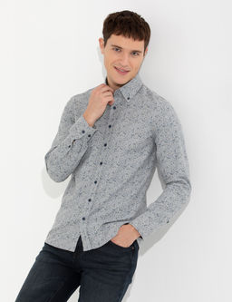 Mavi Slim Fit Uzun Kollu G_mlek