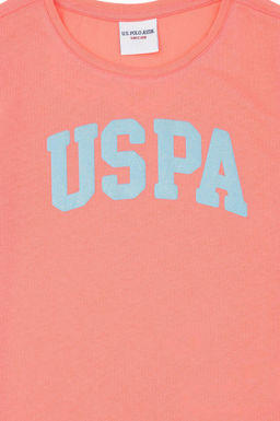 Неоново-розовая базовая футболка с круглым вырезом для девочек Неожиданная скидка в корзине - U.s. polo assn фото 10
