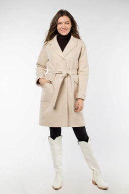 01-09695 Пальто женское демисезонное (пояс) - El podio фото 2