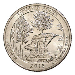 Монета 25 центов 2018 года D Национальные парки  №41 Национальное побережье живописных камней