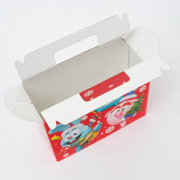 Цена за 5 шт. Подарочная коробка Новогодняя Ларец простой «Смешарики» лицензия, для сладких подарков, 23×10×16.5 см (+4.5 см).