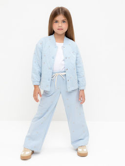 КР 400798/голубой,любимые ромашки к563 брюки для дев - Crockid фото 3