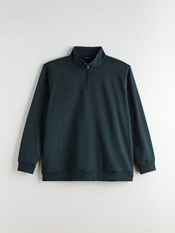 B?y?k Beden Dik Yaka Erkek Sweatshirt