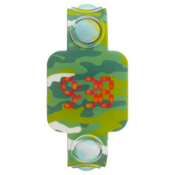 Часы наручные электронные Камуфляж, детские, ремешок pop-it, l-25.4 см