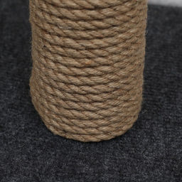 Домик для животных, с когтеточкой и полкой, джут, 32 х 32 х 64 см, серый - Simaland фото 4