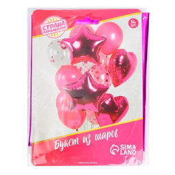Воздушные шары, букет Романтика, набор 14 шт. - Страна карнавалия фото 2