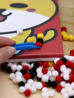 Картина из помпонов на подрамнике Draw Me! Cheerful fox, (20 х 20 см)