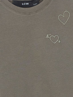 Bisiklet Yaka Nak??l? K?z ?ocuk Ti??rt