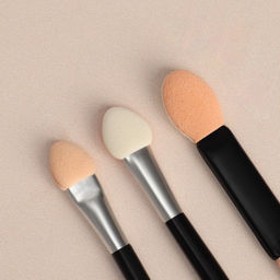 Цена за 5 шт. Набор аппликаторов для теней «Ассорти», 3 шт., чёрный