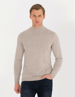 Ta_ Slim Fit Yar_m Bal_k__ Yaka Y_n Kar___ml_ Basic Triko Kazak - Pierre cardin фото 2