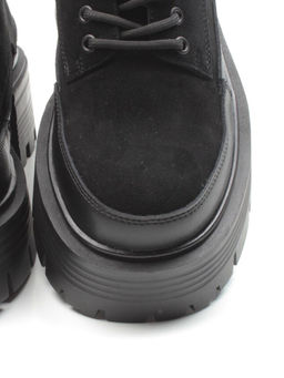 03-C1806-3 BLACK Полуботинки женские (натуральная замша)