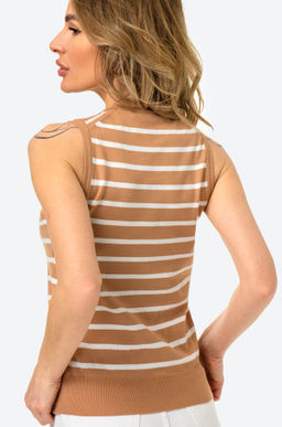 Женский вязаный топ в полоску Happy Fox  фото 27