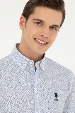 Мужская темно-синяя рубашка с длинным рукавом - U.s. polo assn фото 2