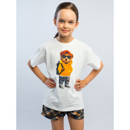 Комплект футболка кулирка, шорты футер 2х нитка петля 7011900102 - Youlala фото 4