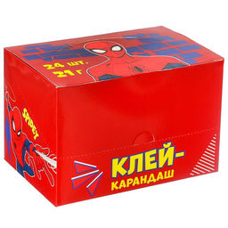 Цена за 24 шт. Клей-карандаш PVP 21 г, «Человек-паук»