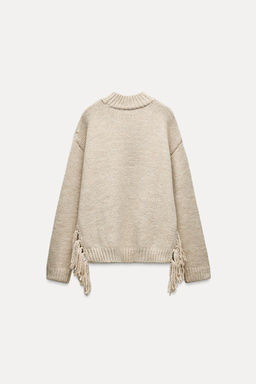 FRINGED KNIT SWEATER - Zara фото 8