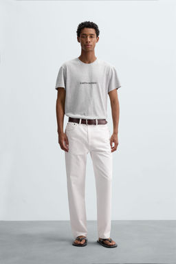 SLIM FIT SLOGAN T-SHIRT