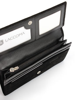 LACCOMA кошелек LA-1081-Z-черный натуральная замша  фото 4