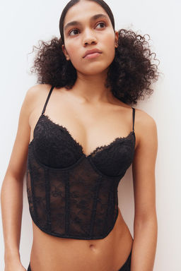 Bustier acolchado de encaje - H&m фото 2