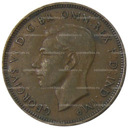 Монета 1/2 пенни 1938 года Австралия