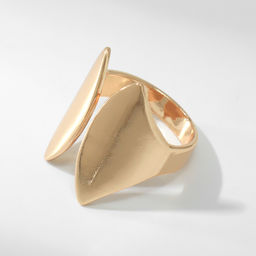 Кольцо металл Тренд два лепестка, цвет золото, размер 17