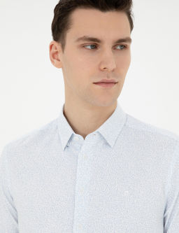 Рубашка Pierre Cardin Slim Fit светло-голубая