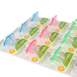 Пустышка ортодонтическая с колпачком, от 3 мес., на блистере, цвет МИКС - Крошка я фото 3