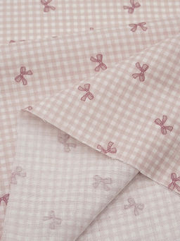 Муслин Премиум двухслойный гладкий Бантик - клетка, ш.2.5м, хлопок-100%, 130гр/м.кв - Купава фото 7