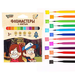 Фломастеры с кистью, 12 цветов, Гравити Фолз - Disney фото 8