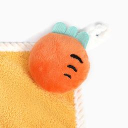 Полотенце Доляна Морковка цвет жёлтый, 30х30 см, 100% пэ, микрофибра  фото 3