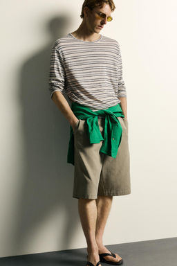 CAMISETA RAYAS VISCOSA - LINO / rayas - Zara фото 5