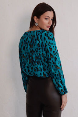 Martichelli Блуза без застёжки бирюзовая  фото 16