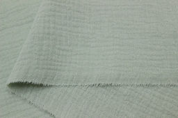 Муслин двухслойный с эффектом жатости цв.Морозная мята, ш.1.35м, хлопок-100%, 110гр/м.кв - Купава фото 3