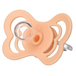 Соска - пустышка силиконовая классическая M&B, от 0 мес., с колпачком, персиковый