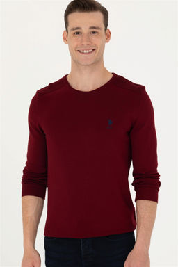 U. S. Polo Assn Мужской бордово-красный базовый свитер - U.s. polo assn фото 11