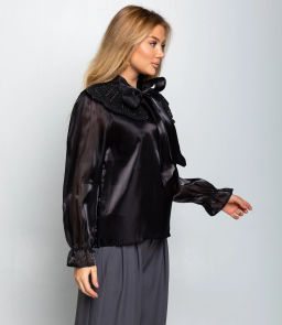 Блуза #КТ971, чёрный - Dommod фото 2