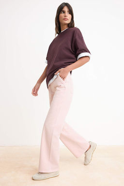 Pembe Cep Detayl? Yuksek Bel %100 Pamuk Wide Leg Jeans TWOSS26JE00168 - Trendyolmilla фото 2