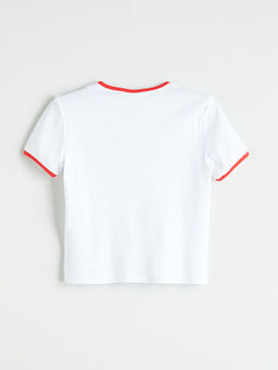 Bisiklet Yaka Hello Kitty Bask?l? K?z ?ocuk Ti??rt ve ?ort