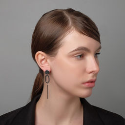 Серьги висячие Притяжение стиль, цвет серебро, 7,6см - Queen fair фото 4