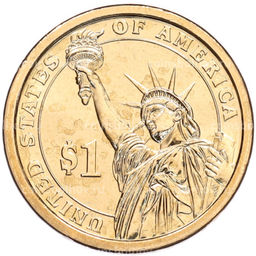 Монета 1 доллар 2012 года (Р) США 24-й президент США Гровер Кливленд