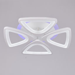 Люстра ЭкономСвет 50330/4, LED, ПДУ, 4×24 Вт, 41×41×8 см, белый