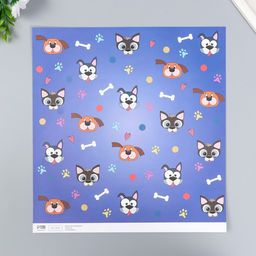 Цена за 5 шт. Бумага для скрапбукинга двусторонняя «Лесные звери и пёсики», плотность 180 г, 30.5×32 см