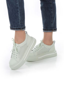 05-DXT52-3 LT. GREEN Кроссовки женские (натуральная кожа)