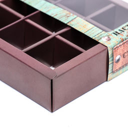 Цена за 2 шт. Коробка для 9 конфет с обечайкой, Стратегический запас 13.8?13.8?3.8